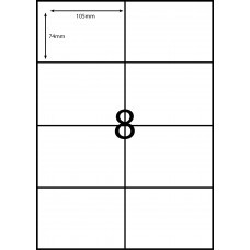 EL8 - A4 Labels - 8 Labels Per Sheet