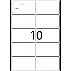 LL10 - A4 Labels - 10 Labels Per Sheet