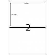 LL2 - A4 Labels - 2 Labels Per Sheet