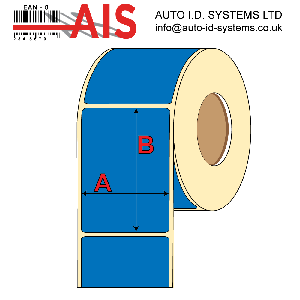 Direct Thermal Label <br>Permanent Adhesive<br>BLUE 102mm x 152mm - 1,000 per roll<br><br> For Larger Label Printers