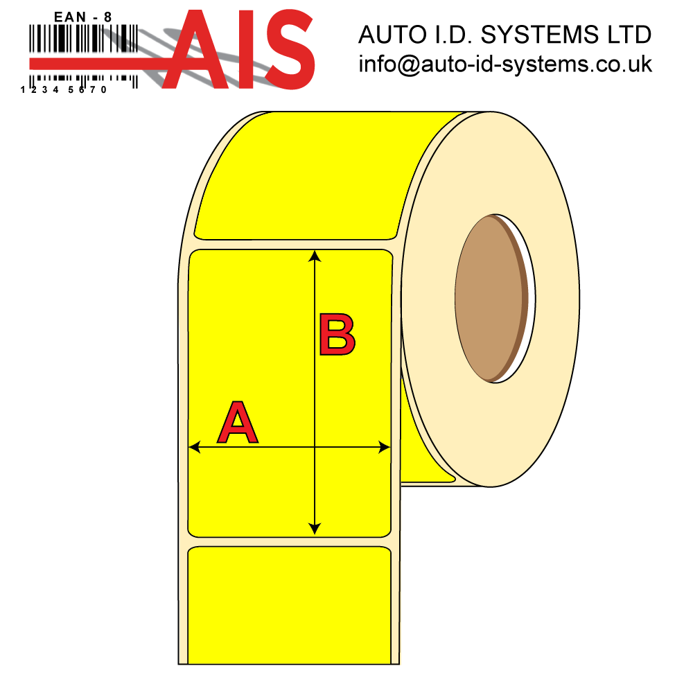 Direct Thermal Label<br>Permanent Adhesive<br> YELLOW 102mm x 152mm - 250/roll<br><br>For Small Desktop Label Printers
