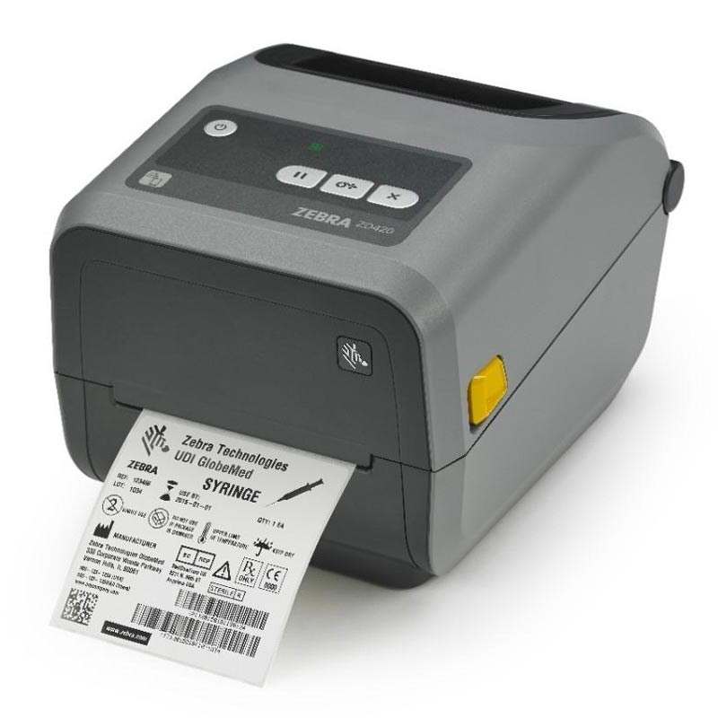Zebra ZD420 4" TT/DT 203dpi Printer [UK/EU]<br>ZD42042-T0E000EZ<br>Thermal Transfer Model, USB