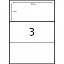 EL3 - A4 Labels - 3 Labels Per Sheet