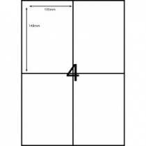 EL4 - A4 Labels - 4 Labels Per Sheet