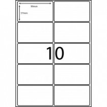LL10 - A4 Labels - 10 Labels Per Sheet