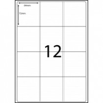 LL12 - A4 Labels - 12 Labels Per Sheet