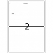 LL2 - A4 Labels - 2 Labels Per Sheet