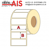 Direct Thermal Labels for Larger Printers - 45x20mm - 2500 Labels Per Roll - White