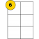 EL6 - A4 Labels - 6 Labels Per Sheet